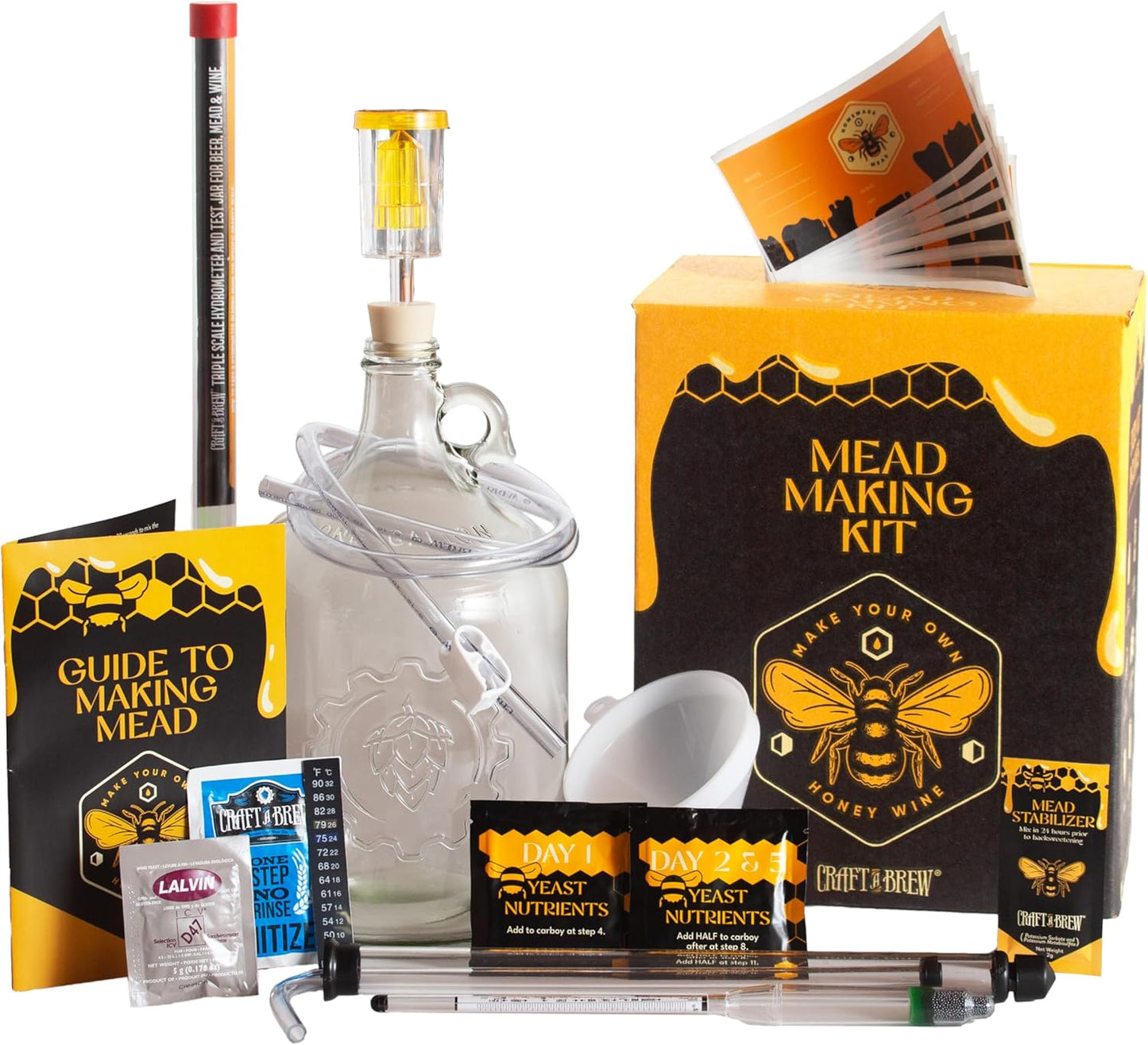 Deluxe Mead Making Kit - 1 Gallon Homebrew Starter Set