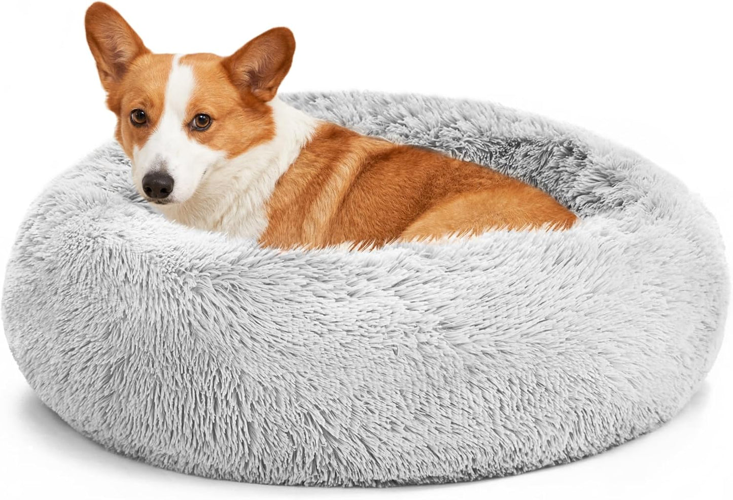 Calming Dog & Cat Bed for Indoor Cats - Anti-Anxiety Donut Bed