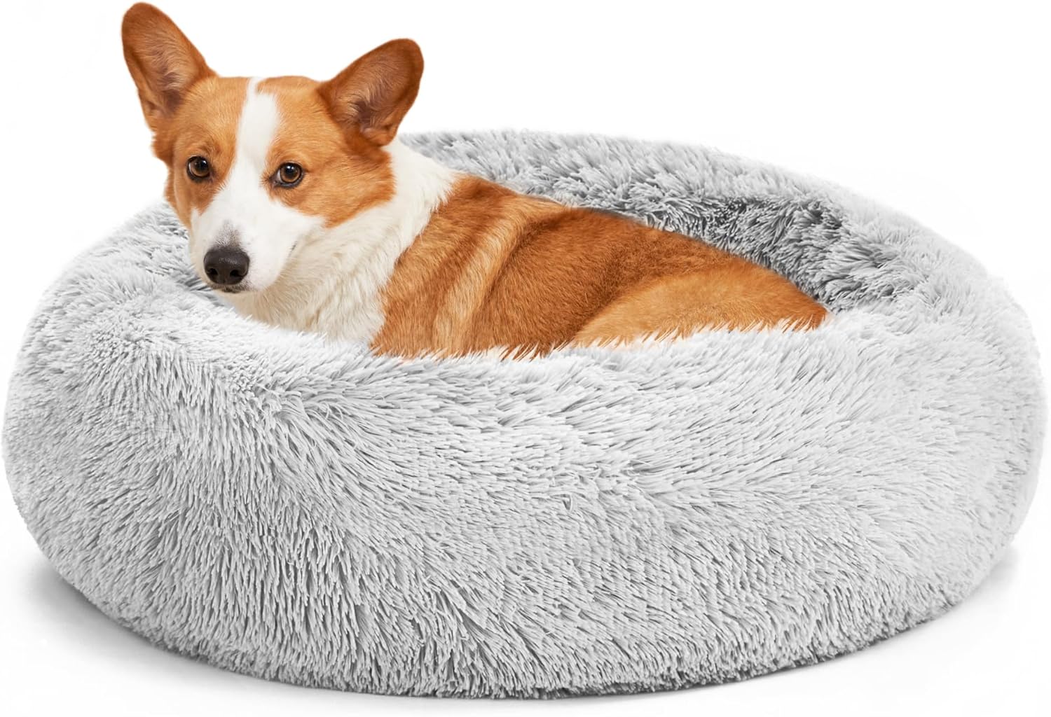 Calming Dog & Cat Bed for Indoor Cats - Anti-Anxiety Donut Bed
