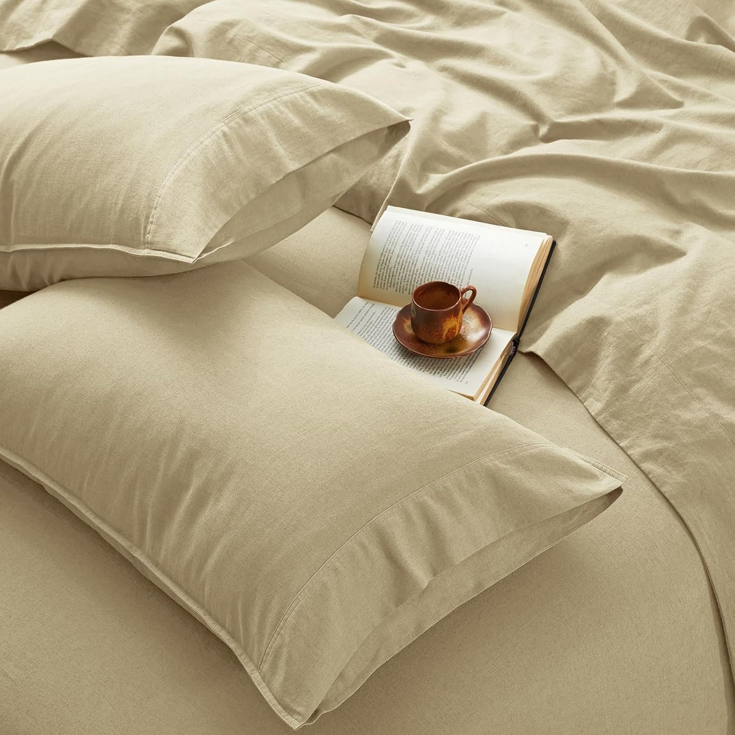 4Pcs Organic Linen Sheets California King for Luxurious Comfort