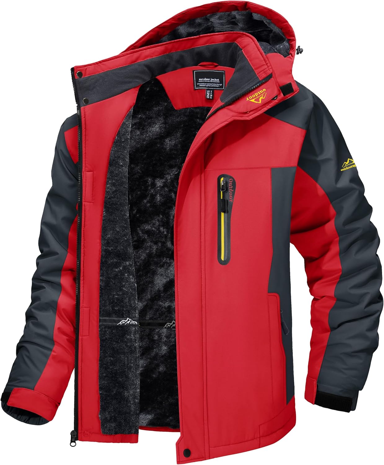 TACVASEN Men's Winter Ski Jacket Waterproof Snow Coats for Cold
