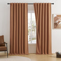 DUALIFE Terracotta Extra Long Curtains for Patio Sliding Glass Door