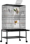 Large Bird Cage 53ft for Parakeets Cockatiels Conures - Rolling Stand