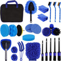 Car Detailing Brush Set 26pcs - Complete Car Washing Kit for Interior