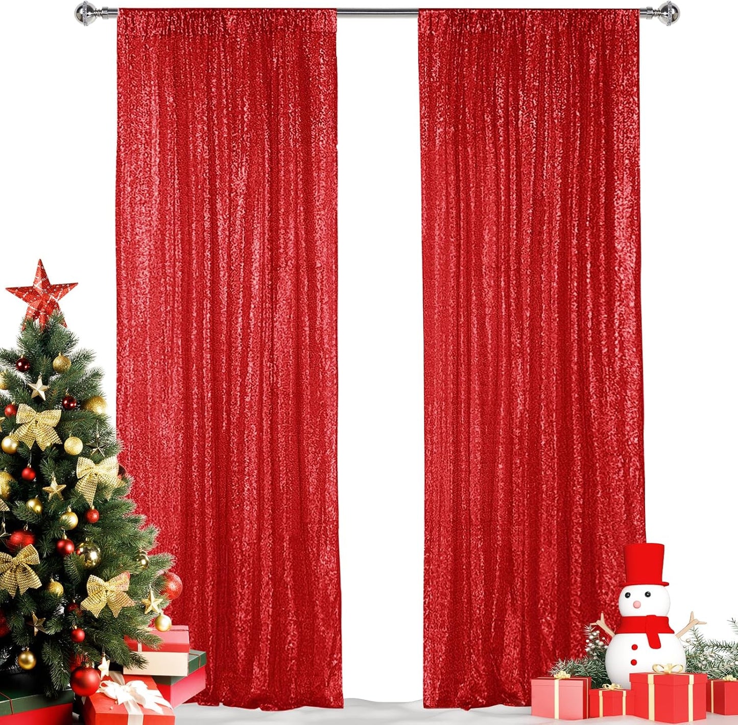 Sparkle Your Events with Red Sequin Curtains!