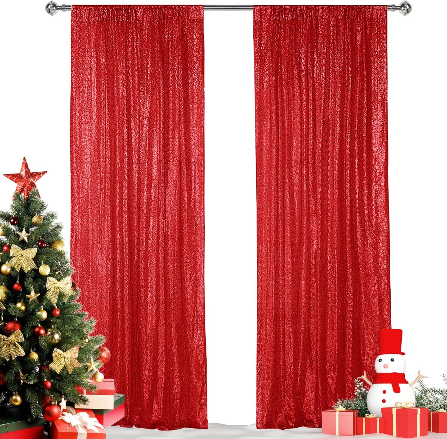 Sparkle Your Events with Red Sequin Curtains!