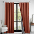 Blackout Linen Textured Curtains 84 in - Insulating Privacy Panels