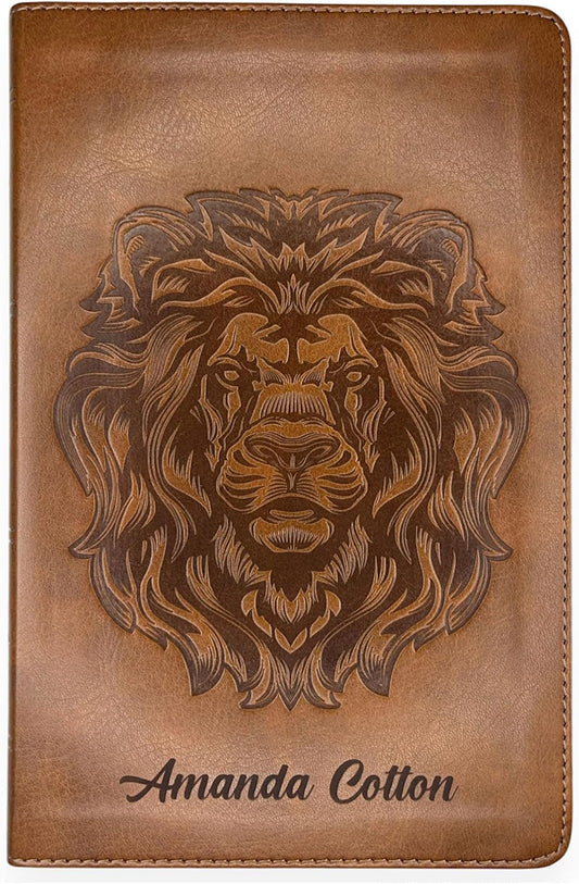 Personalized ESV Thinline Bible with Royal Lion Design Gift