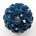 10MM Capri Blue Disco Ball Clay Beads - 100pc Pack for Jewelry Making