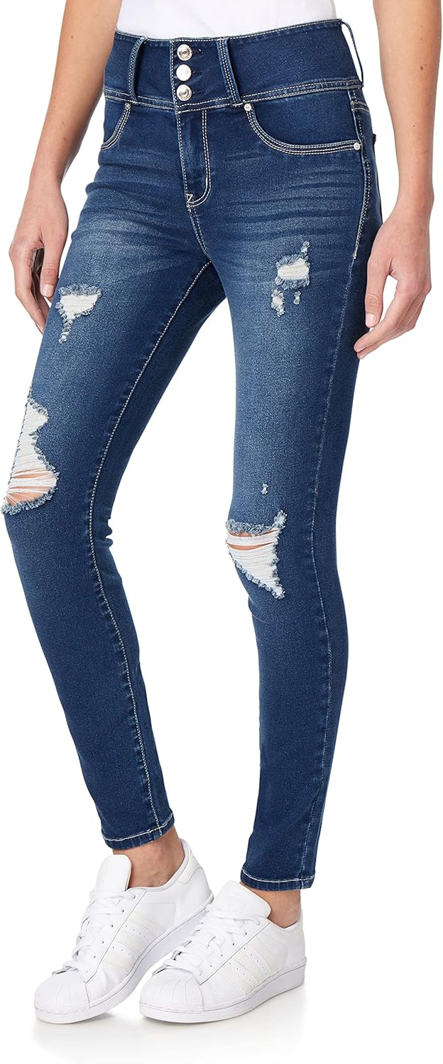WallFlower Women's Sassy Skinny High-Rise Jeans for Every Body