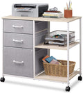 Light Grey 3 Drawer Mobile File Cabinet - Rolling Printer Stand
