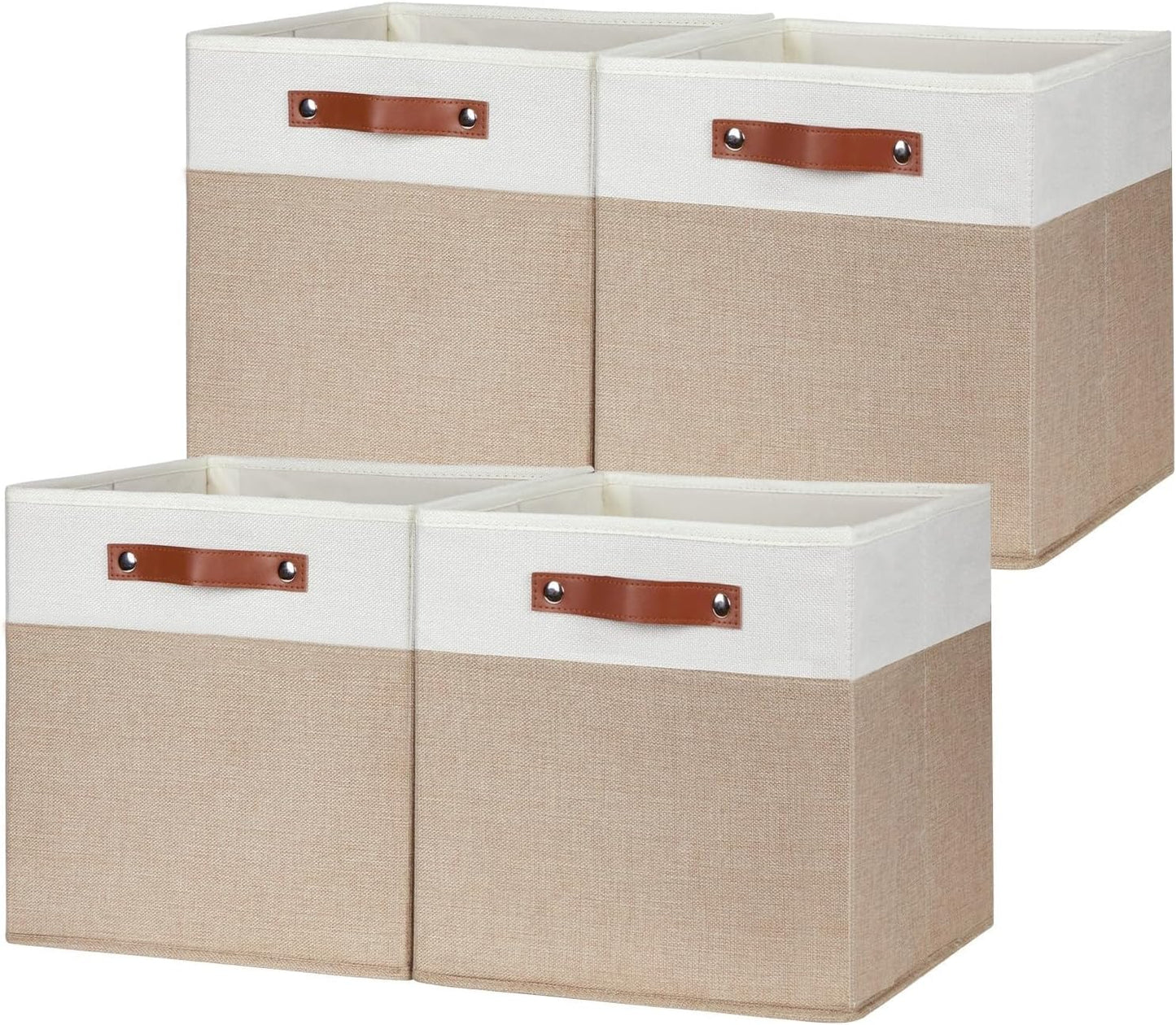 HNZIGE Fabric Baskets for Organizing 13x13 Storage Cubes Set