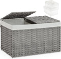 Storage Basket with Lid Rattan Storage Basket with 2 Lids - Deep 27.8