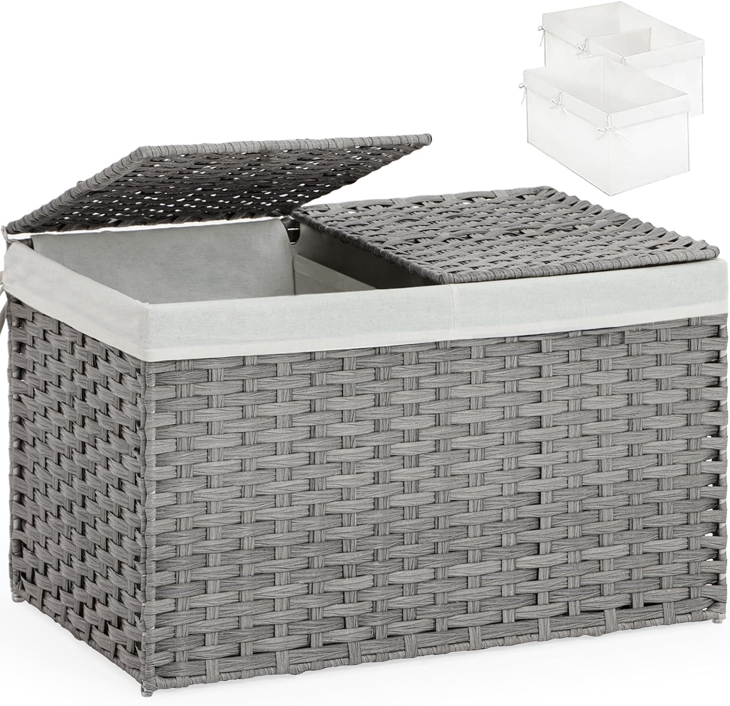 Woven Storage Basket with Lid for Organized Living Spaces