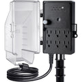 Outdoor Power Stake Timer Dusk to Dawn - 6 Outlet Weatherproof Timer