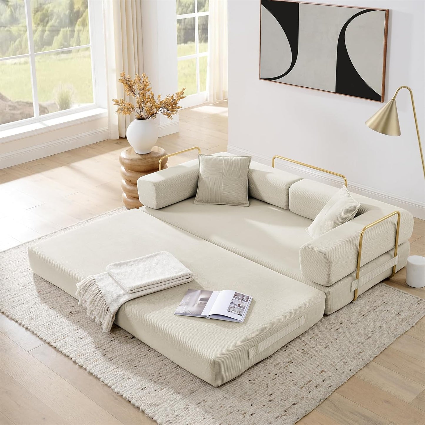 4-in-1 Folding Convertible Sofa Bed for Cozy Living Spaces