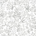 Gray Floral Peel and Stick Wallpaper 17.3in x 472in - Removable