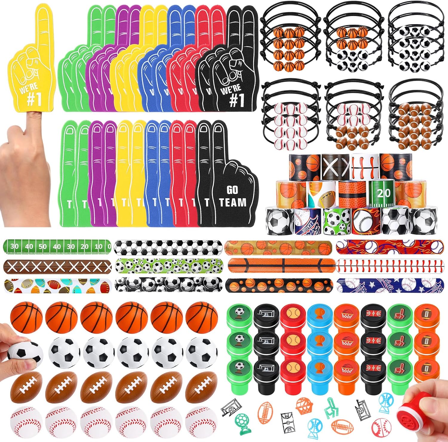 120 Pcs Sport Balls Party Favors Set for Kids Birthday Fun