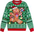 Funnycokid Kids Ugly Christmas Sweater Light Up Pullover - LED Holiday