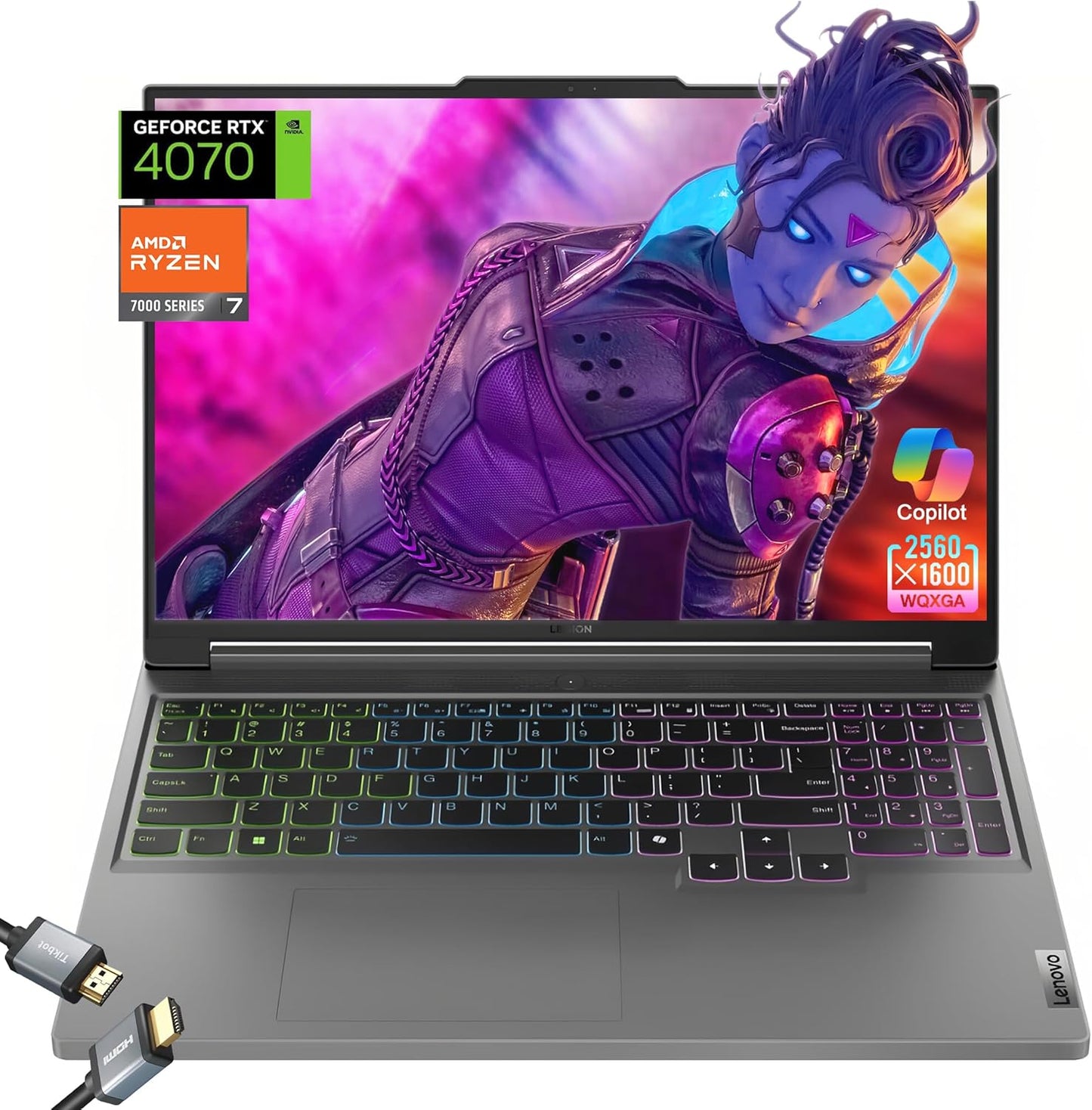 Lenovo Legion Slim 5 Gaming Laptop: High-Performance AMD Ryzen & NVIDIA GeForce RTX, Windows 11, 64GB RAM