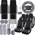 Woanger 47-Piece Car Seat Cover Full Set for Women - Plush Interior