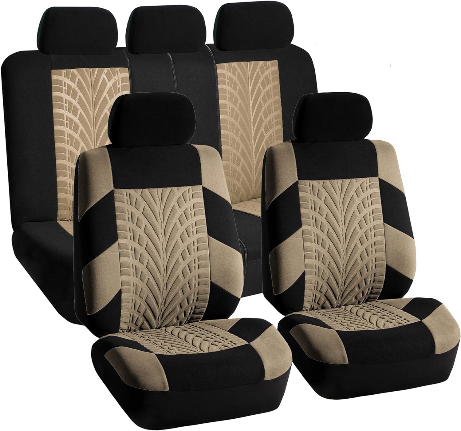 Universal Fit Beige Car Seat Covers - Airbag Compatible