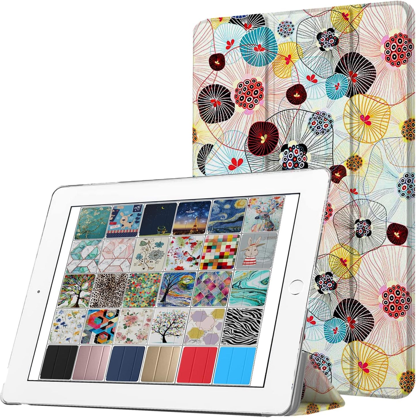 DuraSafe iPad Mini 3 2 1 Case with Dual Angle Stand & Flowers