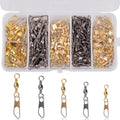 Fishing Swivels Snaps Rolling Barrel Swivels with Safety Snap - Quick