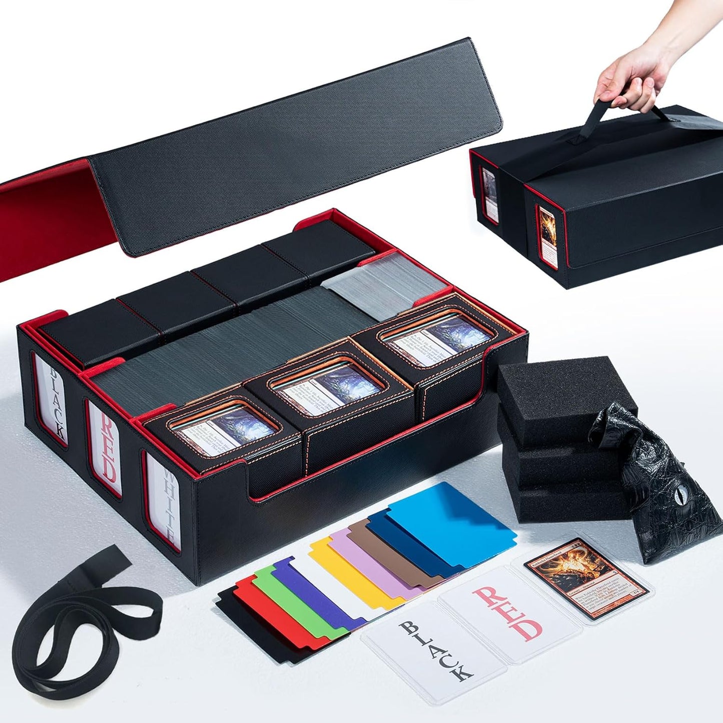 Extra Large Card Storage Box for 3600+ Cards and Accessories