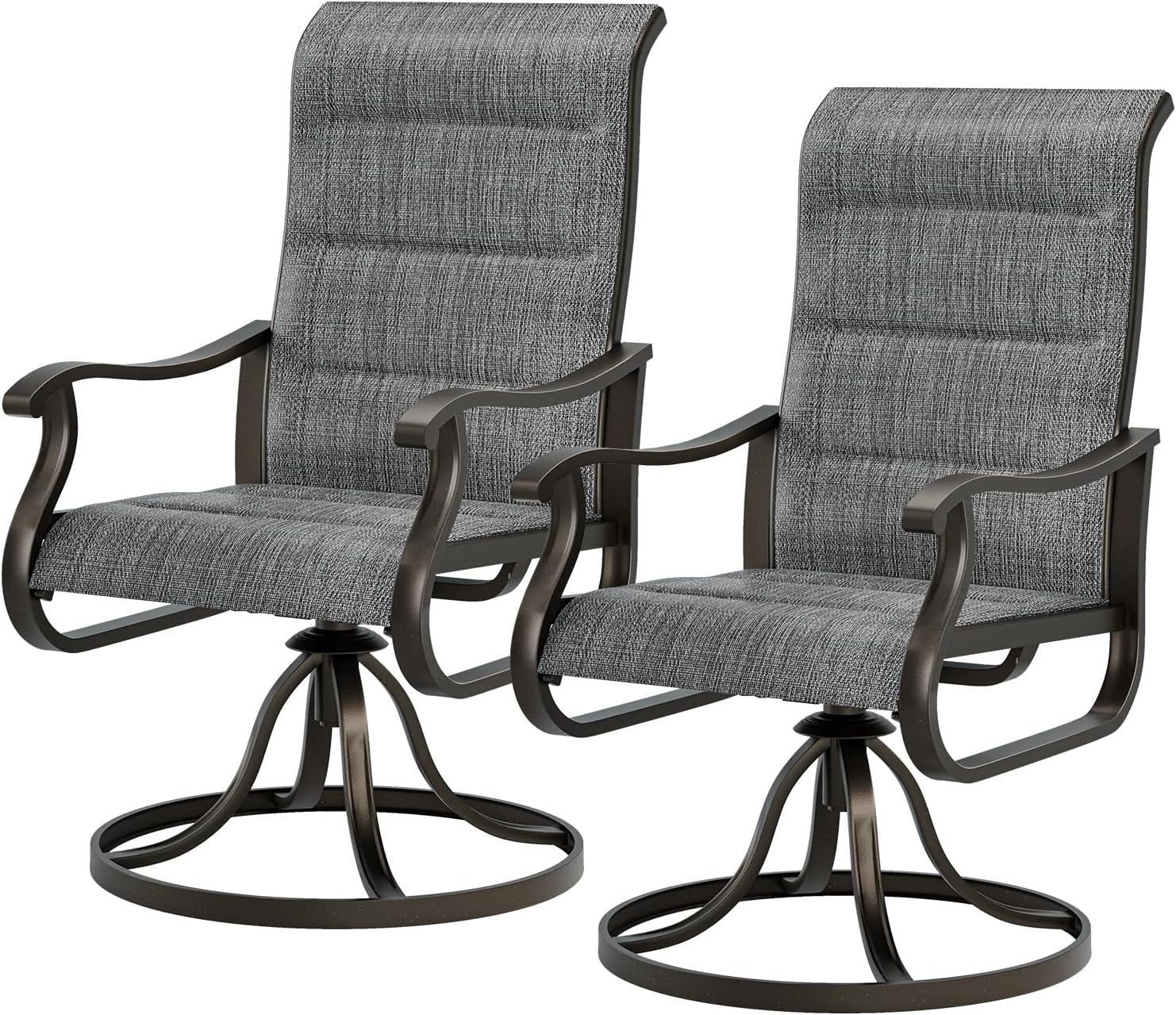 UDPATIO Outdoor Dining Chairs Set of 2 with Swivel and Rocking