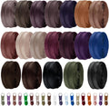 WILLBOND 100 Yards 20 Color Nylon Coil Zippers Bulk - Assorted Retro