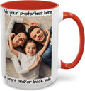 Personalized Ceramic Mug with C-Shaped Handle