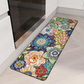 Boho Floral Memory Foam Kitchen Rug - Anti-Fatigue Comfort Mat
