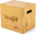 Yes4All Plyo Box 3-in-1 Wooden Box Jumps - Stable Home Gym Plyo Box