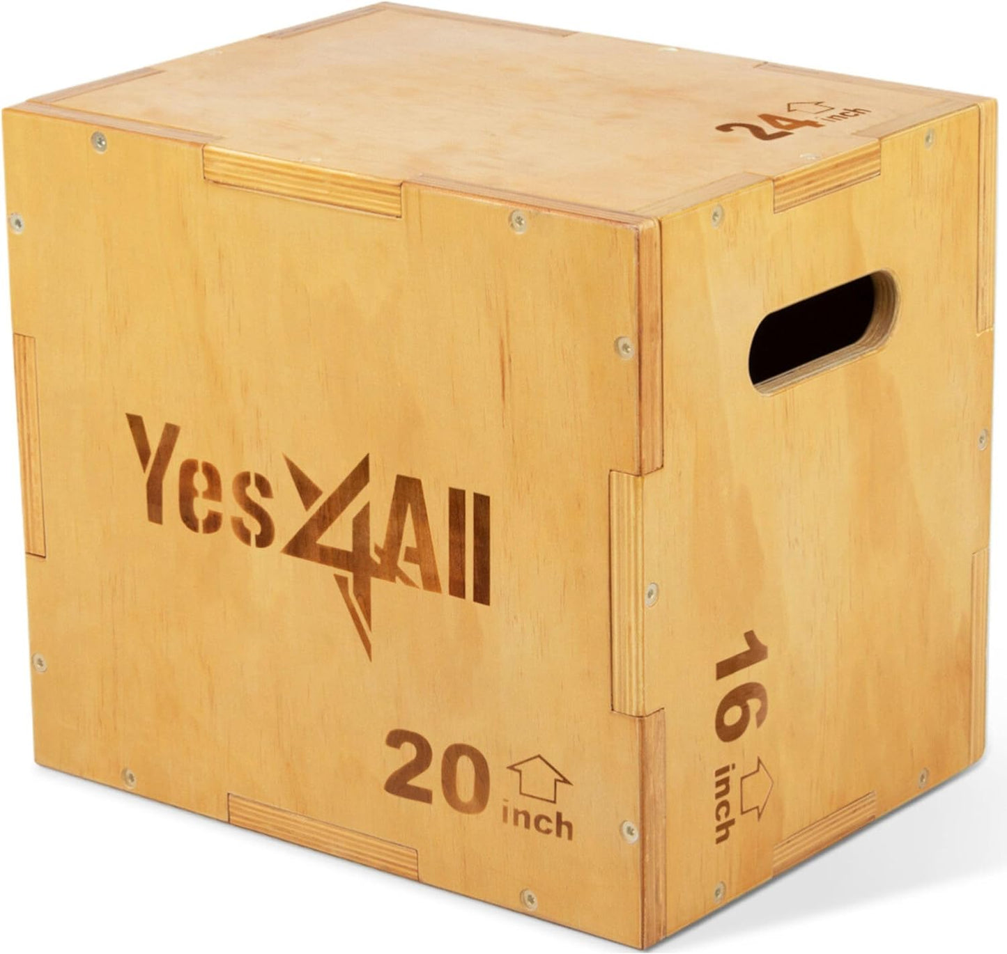 Yes4All Plyo Box: 3-in-1 Wooden Jump Box for Home Gym Use