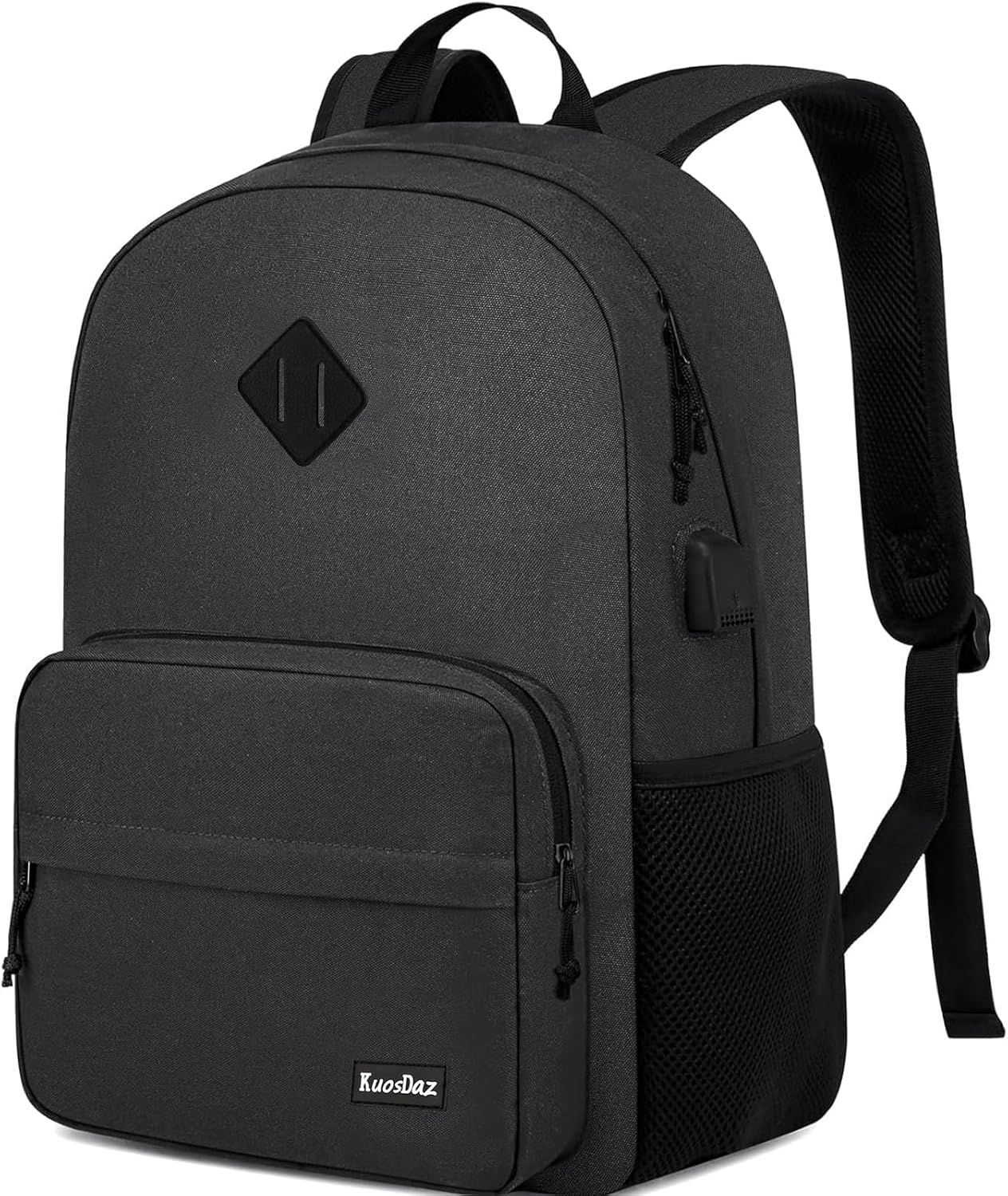 Lightweight Casual Black Backpack for School Teen Boys & Girls