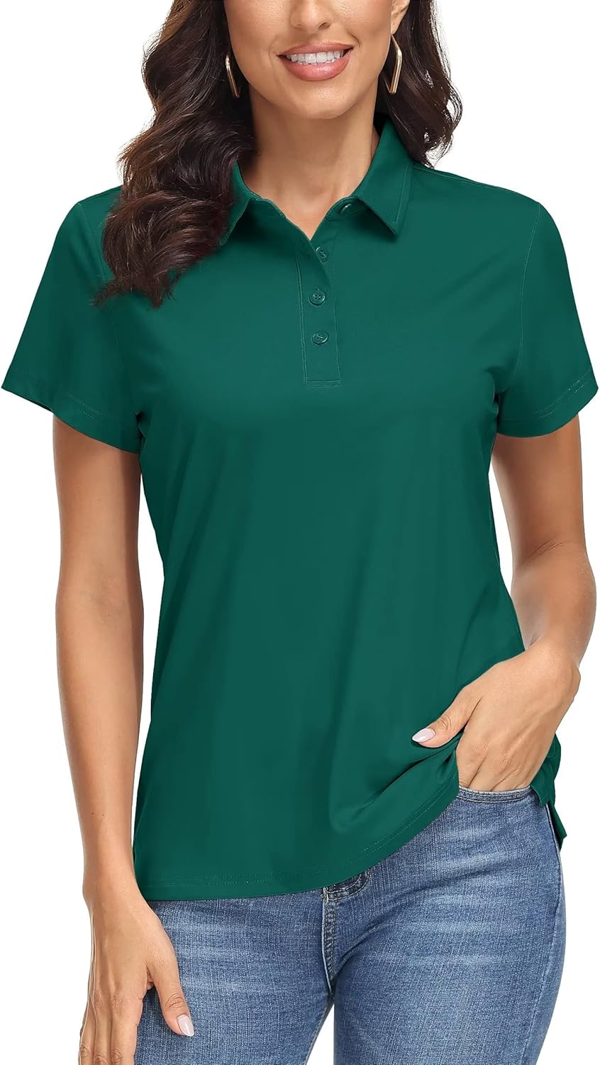 MAGCOMSEN Women's Polo Shirts with UPF 50+ Sun Protection