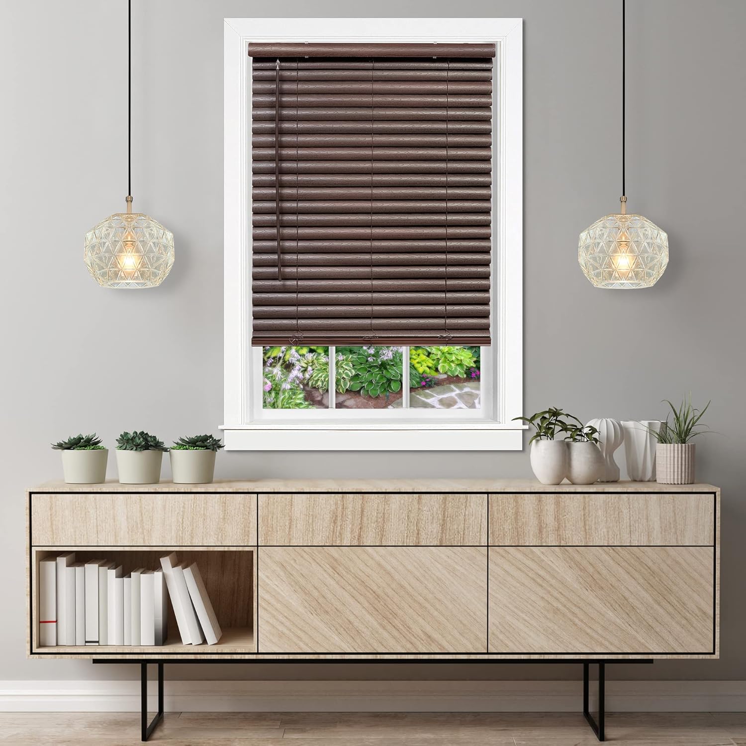 Cordless Room Darkening Venetian Blinds - Mahogany 23 in x 64 in