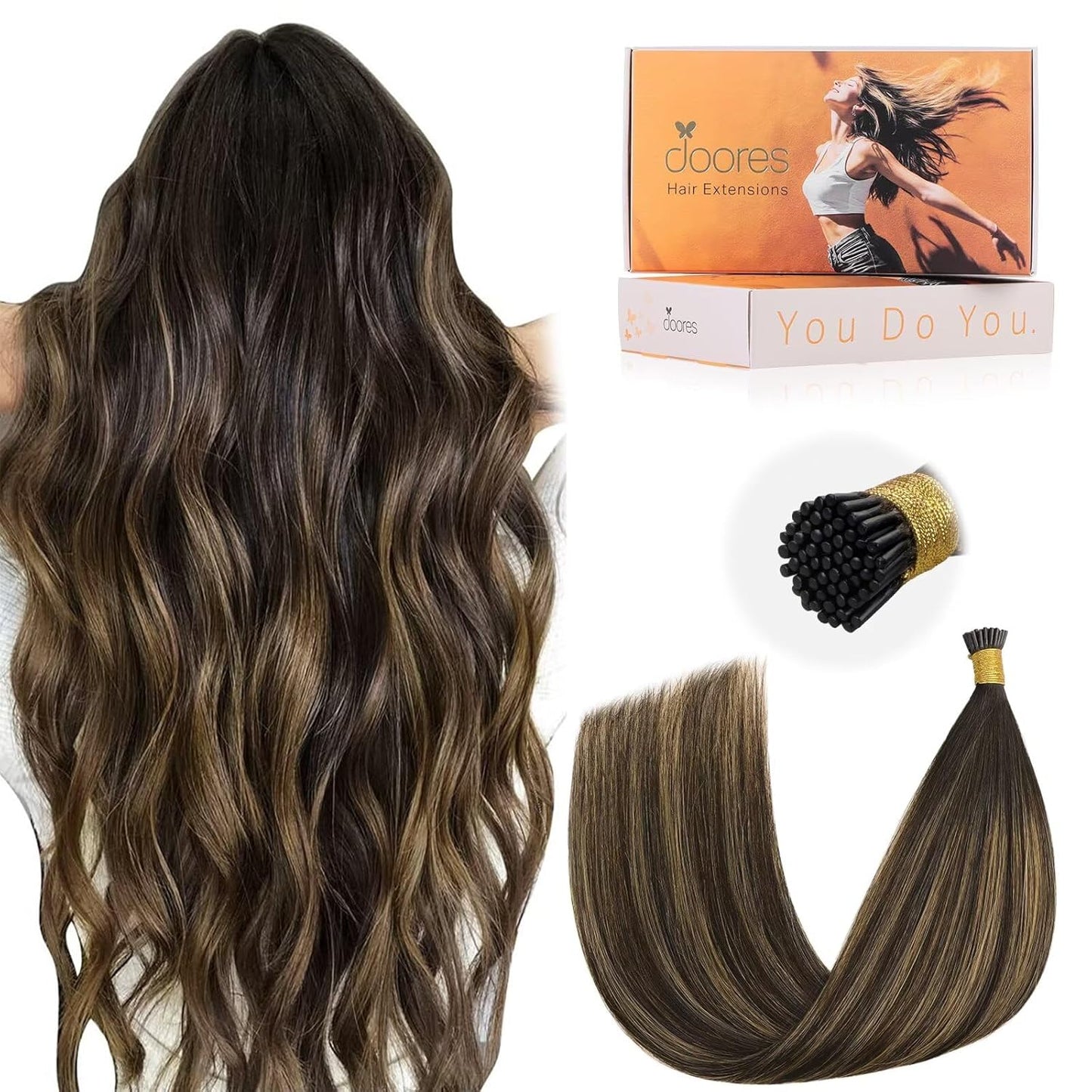 DOORES I Tip Remy Hair Extensions for Natural Volume and Length