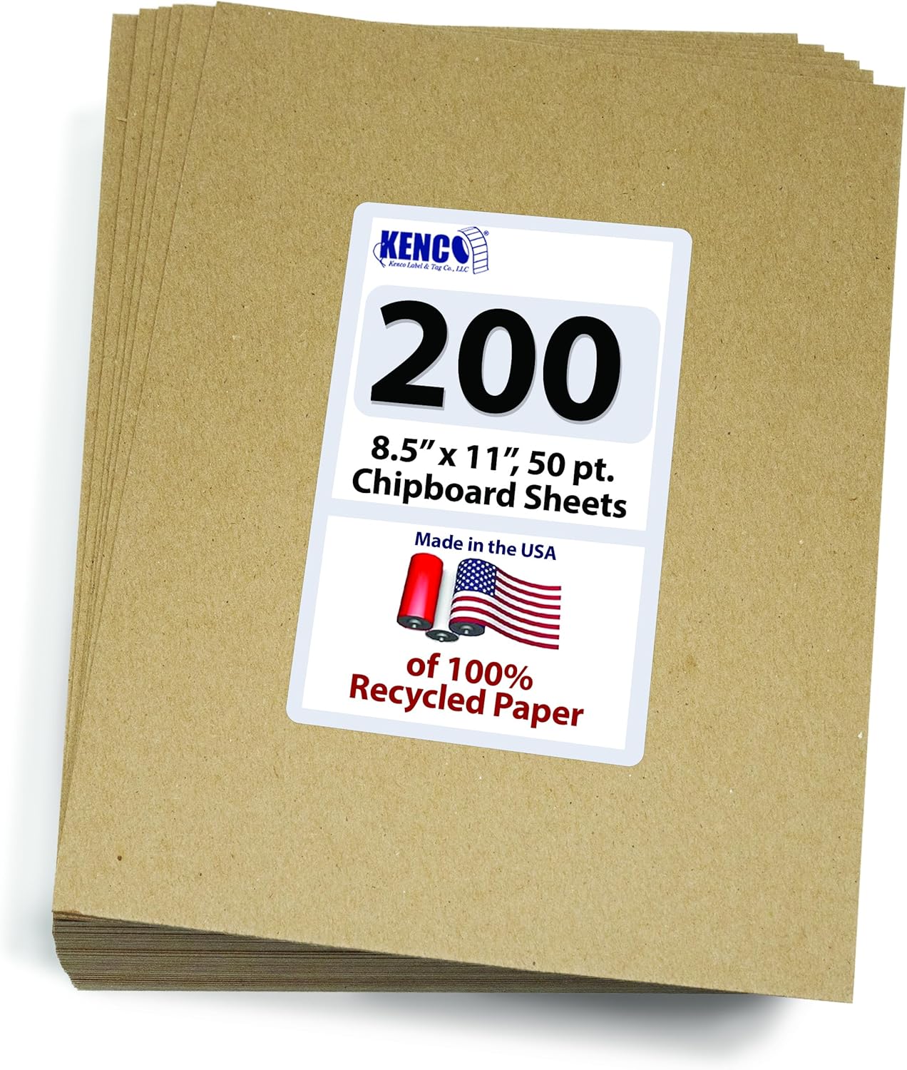Chipboard Sheets 8.5in x 11in - Heavy Weight Craft Board Pack