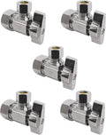 Heavy Duty 1/4 Turn Angle Shut Off Valve 5 Pack - Contractor Grade