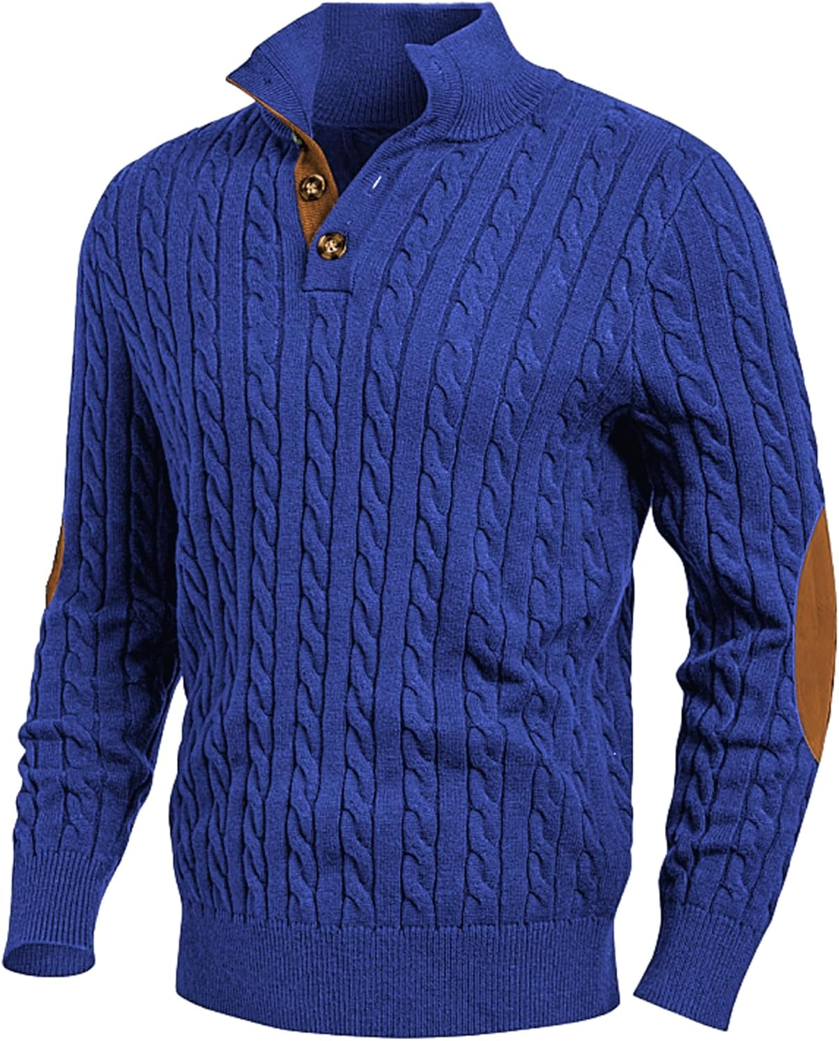 JMIERR Men's Cable Knit Pullover Sweater for Casual Style