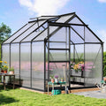 Polycarbonate 6x8FT Greenhouse - Heavy Duty Outdoor Sun House
