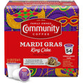 Community Coffee Mardi Gras King Cake Flavored 54 Count Pods - Festive