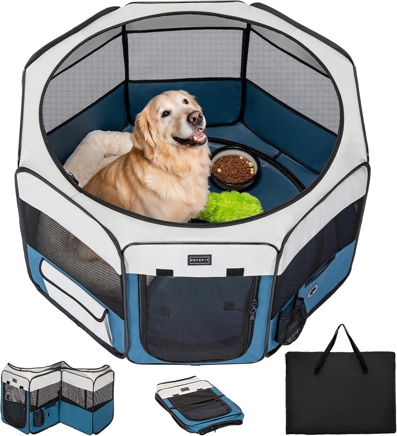 Petsfit 45.5 Dog Playpen for Indoor and Outdoor Use