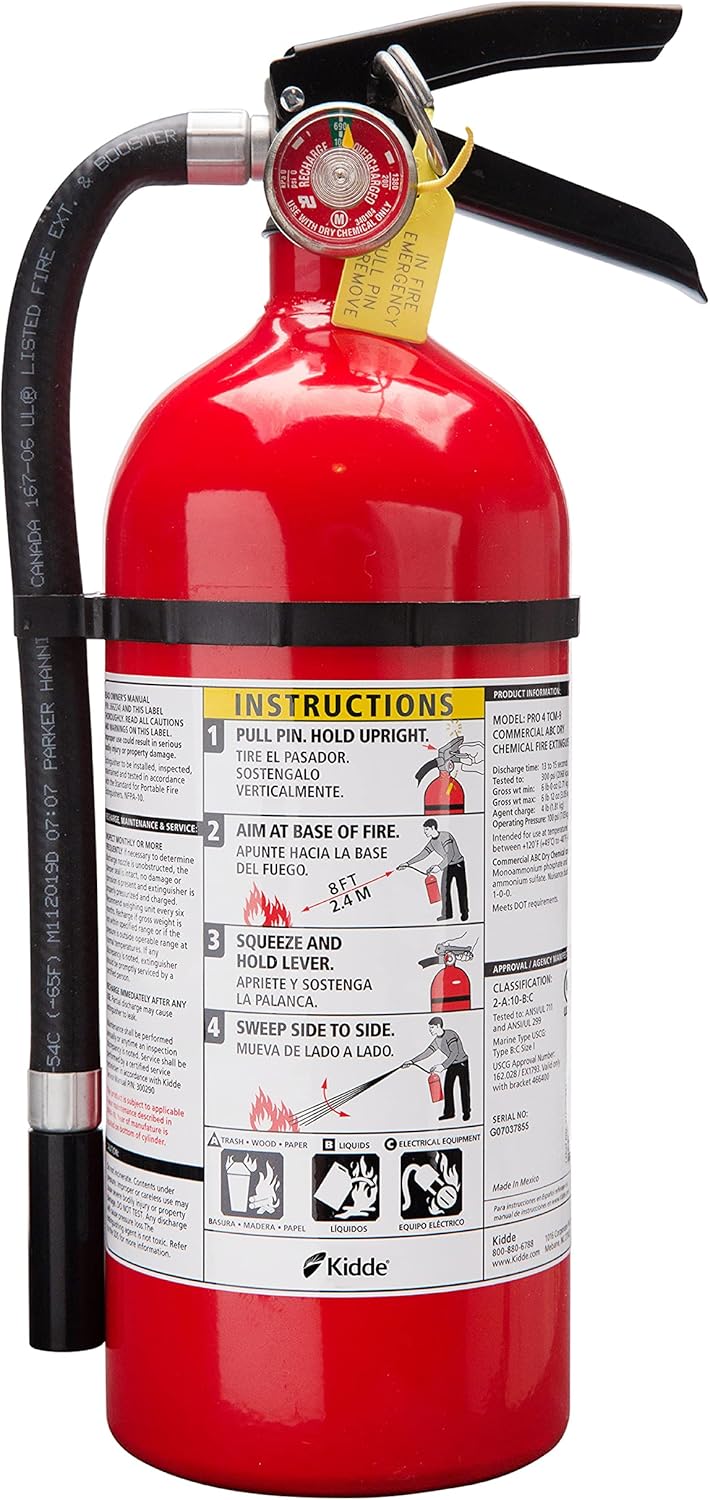 Kidde Pro 210 Fire Extinguisher: Rechargeable & Multi-Purpose