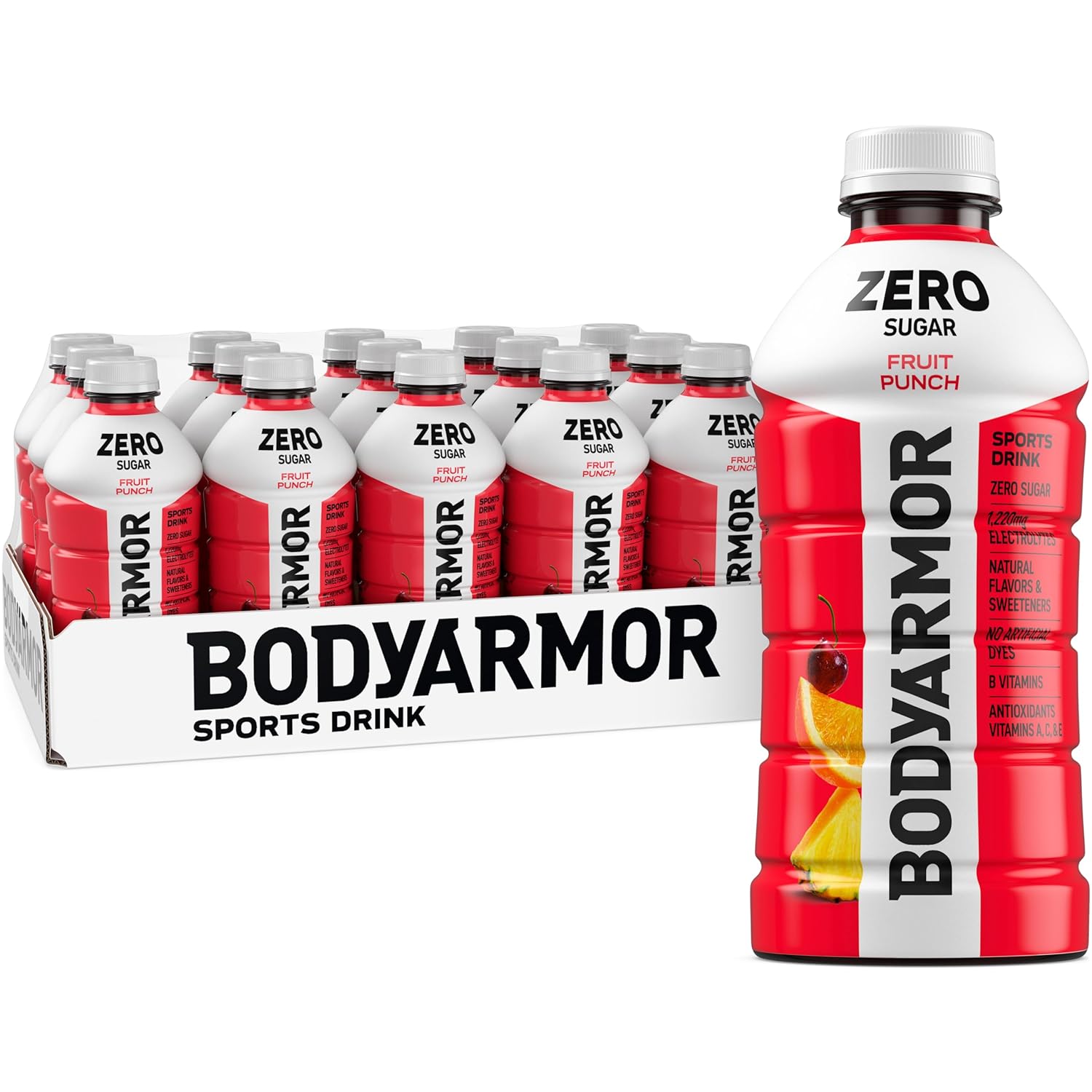 BODYARMOR Zero Sugar Fruit Punch Sports Drink for Hydration