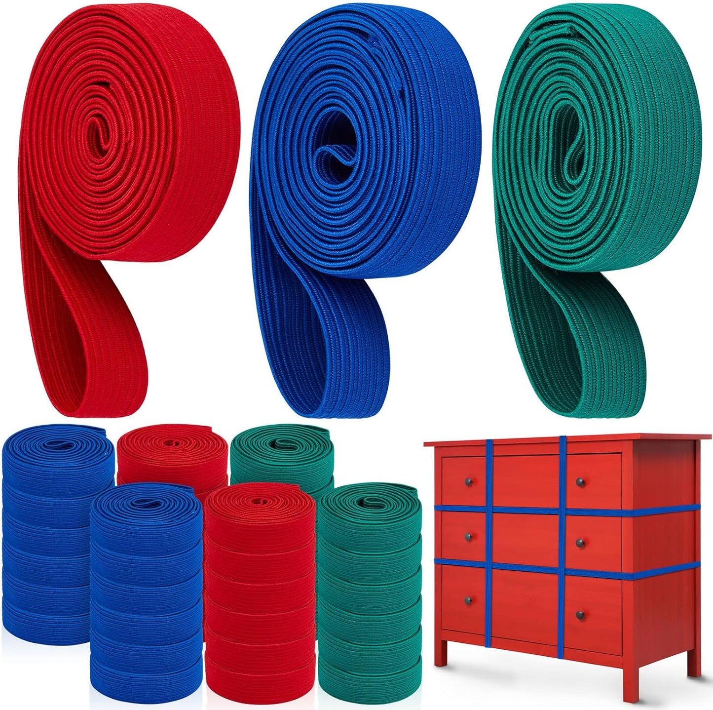 36 Pcs Extra Large Moving Rubber Bands for Furniture Packing