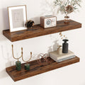 Floating Shelves for Wall 24W x 6.7D 2-Pack - Invisible Bracket Look