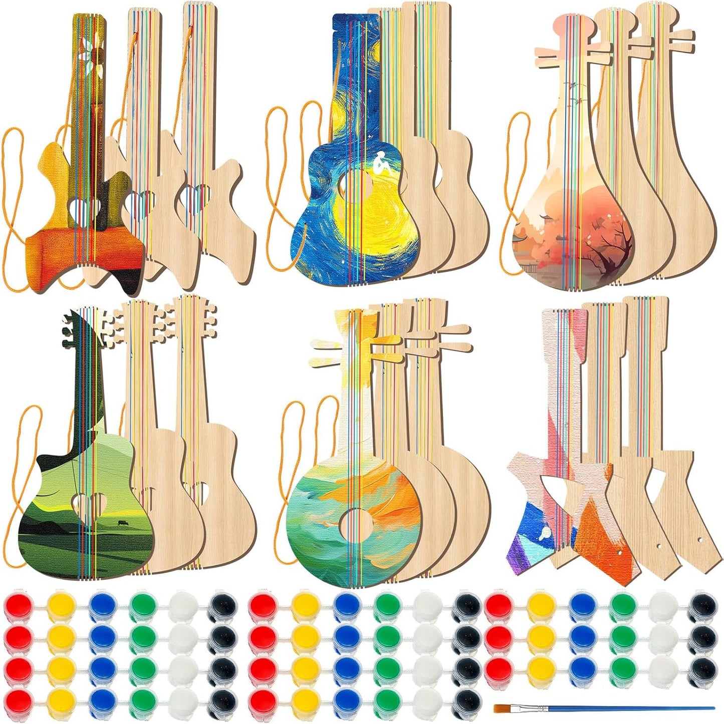 Syhood Kids DIY Wood Guitar Set + Pigments